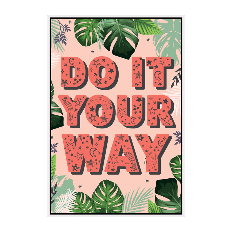 «Tween Everyday Far and Away I» par Lisa White boutons - reproduction d'art textuel, Pas de tapis, Toile blanche encadrée