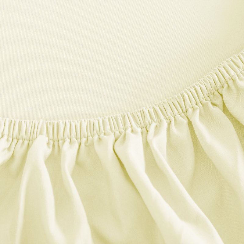 Fitted Bed Sheet Only, 1800 Brushed Microfiber Deep Pocket Fitted Sheet - NTBAY, King Fitted Sheet, Ivory