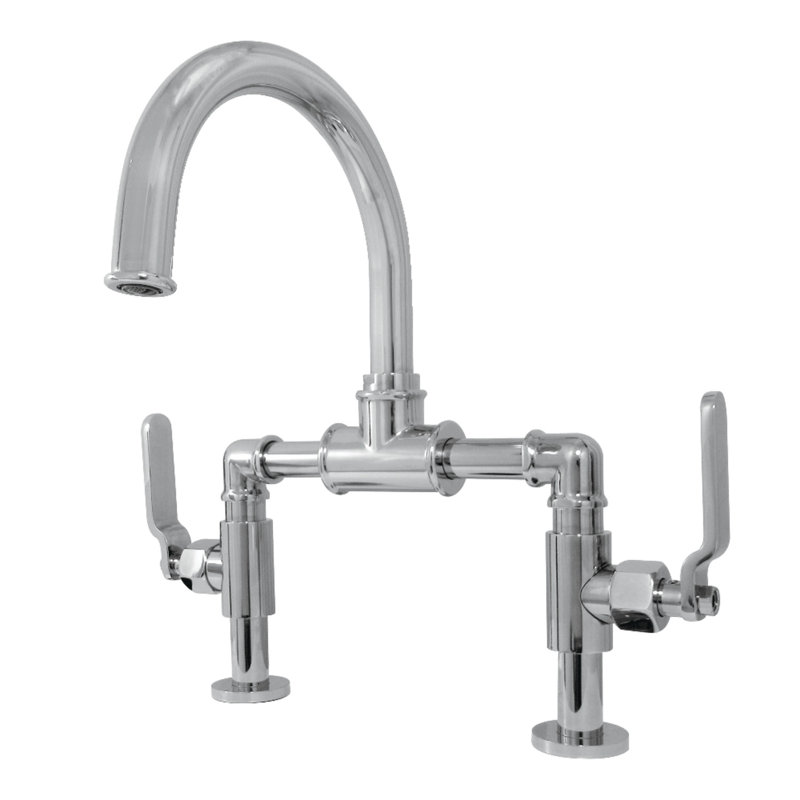 Robinet de salle de bain avec drain Whitaker, Chrome poli
