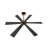 60 In. 6-Plywood Double-Sided Black and Walnut Blades Ceiling Fan With Remote Dc, Black and NAB Gold-360778140-360778131