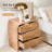 3-Drawer Nightstand Set Of 2 With Large Rounded Corner - 1.18In Engineered Wood, Wide 50Lb Top-1684982423