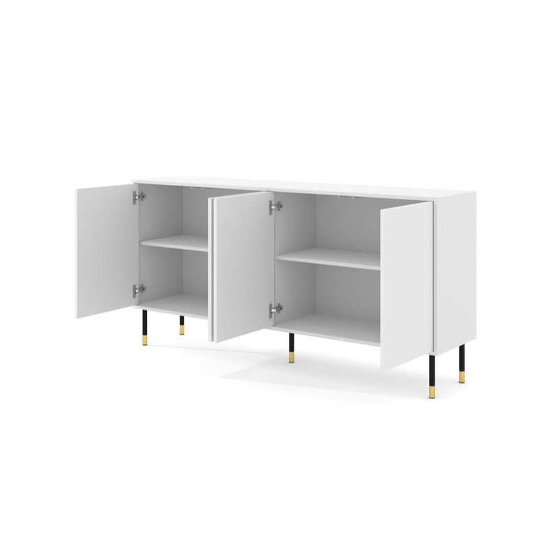 Contemporary Biancha Sideboard 180cm - Refined Storage, Light Appeal, White