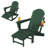 Outdoor HDPE Folding and Rocking Adirondack Chair With Double Cup Holder and Ottoam -702992266