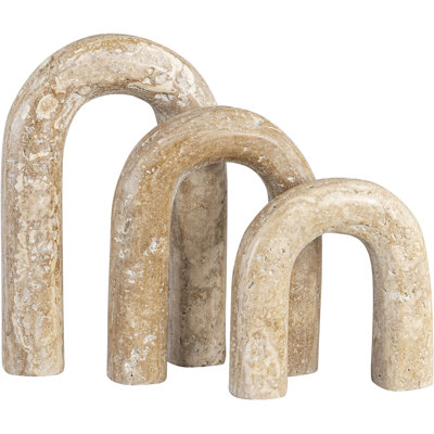 Objet décoratif en travertin Arco