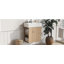 [Vidéo] Meuble-lavabo flottant moderne de 21,6 po avec lavabo en céramique - parfait pour les petites salles de bain, rangement à gauche