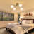 4-Light Glass Bubble Semi Flush Mount