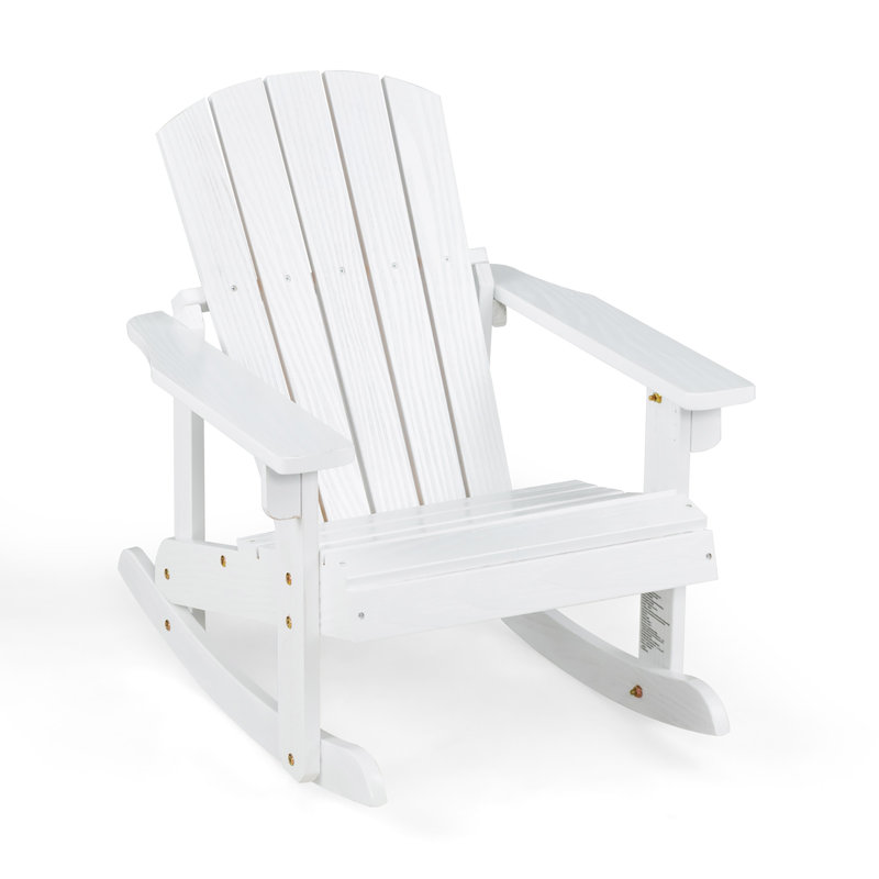 Chaise Adirondack d'extérieur Aaleeyah, Blanc