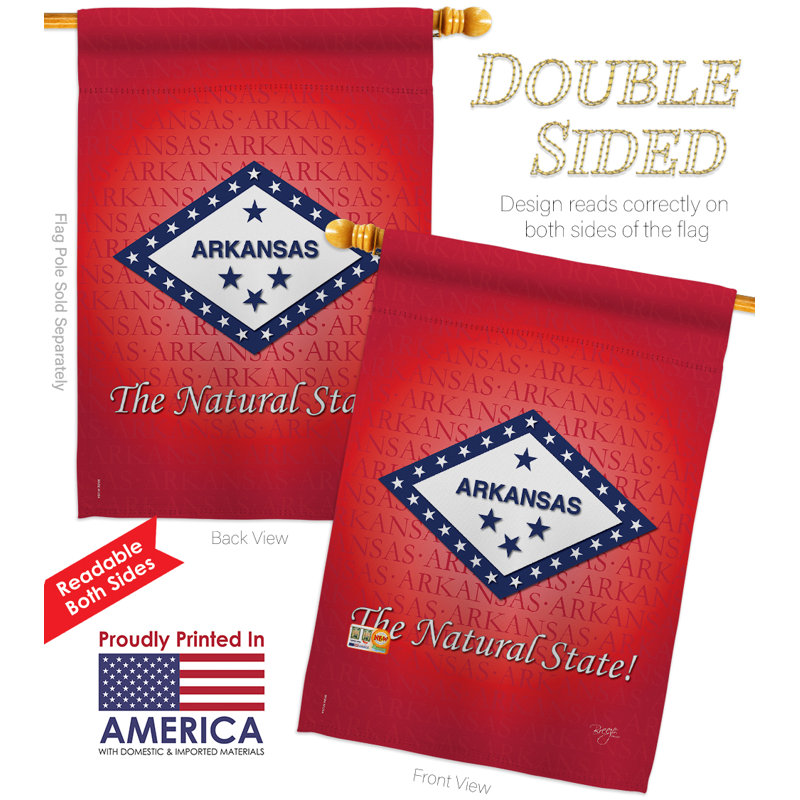Double Sided 40'' H x 28'' W Polyester Flag Set
