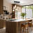 8-head Brandy Glass Pendant Light - Height-adjustable