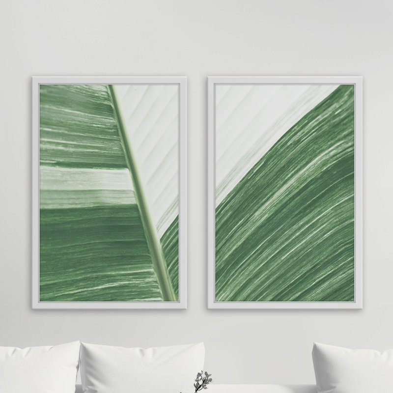 Cadre photo « ventura diptych », reproduction d’art sur papier, H 30 po x l 20 po x L 1,5 po, Cadre blanc