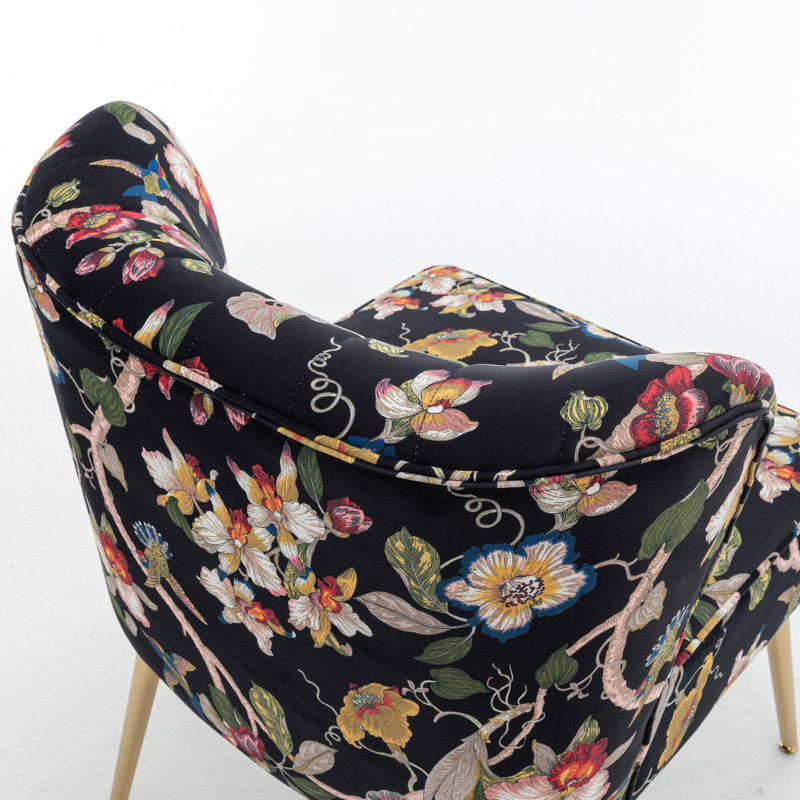 Wide Side Chair, Black