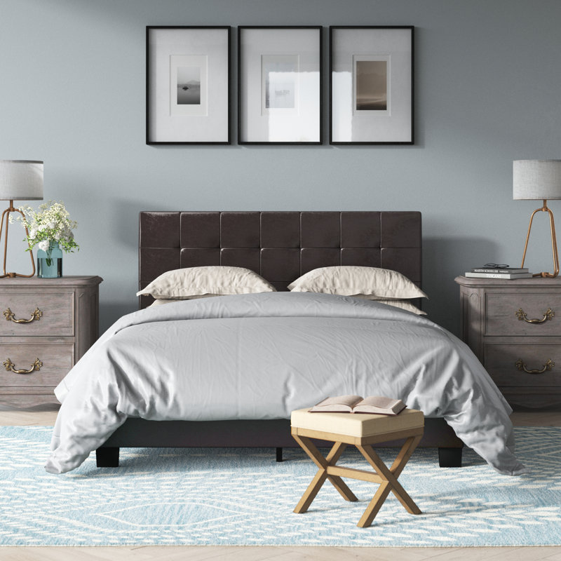 Rinku Platform Bed, Queen, Brown