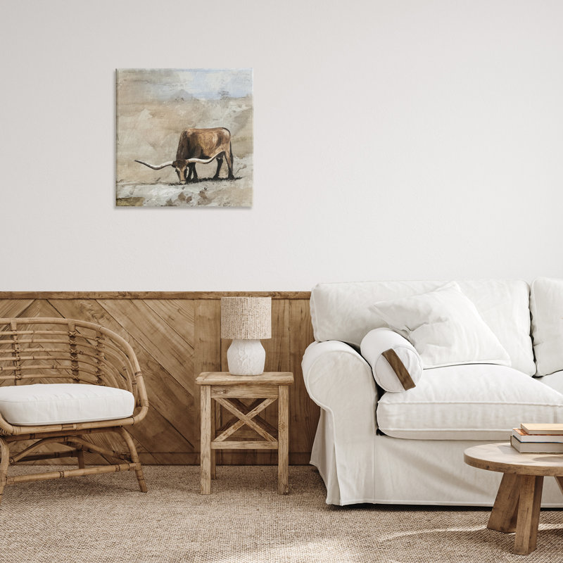 Toile Logan Longhorn, design par Errico & Slyp, H 17 po x l 17 po