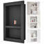 Niche de douche noire 16 po x 24 po avec tablettes doubles