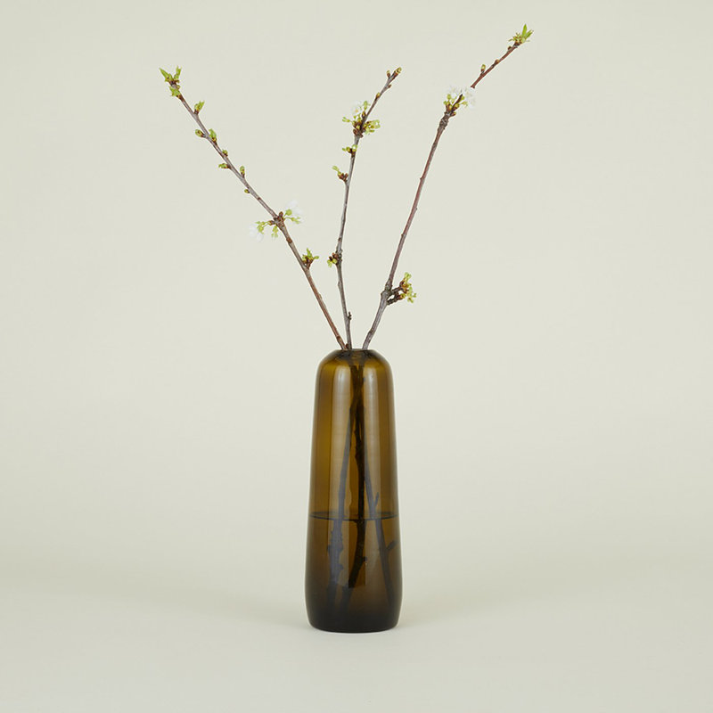 Vase de table Aurora, H 11,5 po x l 4 po x P 4 po, Olive