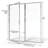 Deluxe 59 in. W x 68.63 in. H Framed Shower Door with Magnetic Catch and Header-17243244-16968460