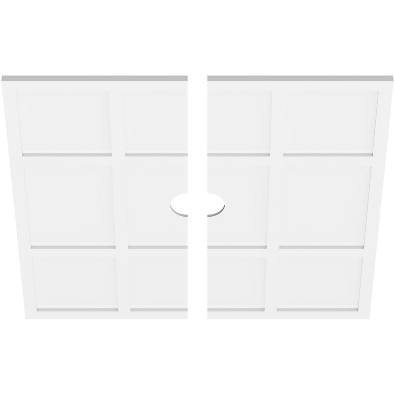 Médaillon de plafond contemporain Rubik, H 40 po x l 40 po x P 1 po