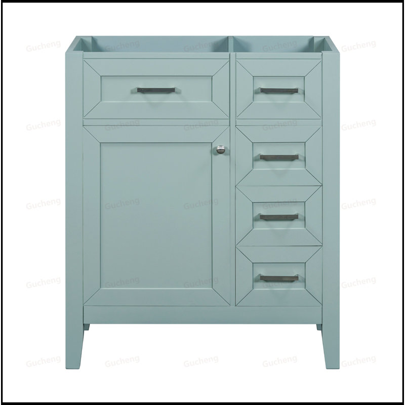 Meuble-lavabo en bois 30 po sans base de lavabo seulement, Vert clair