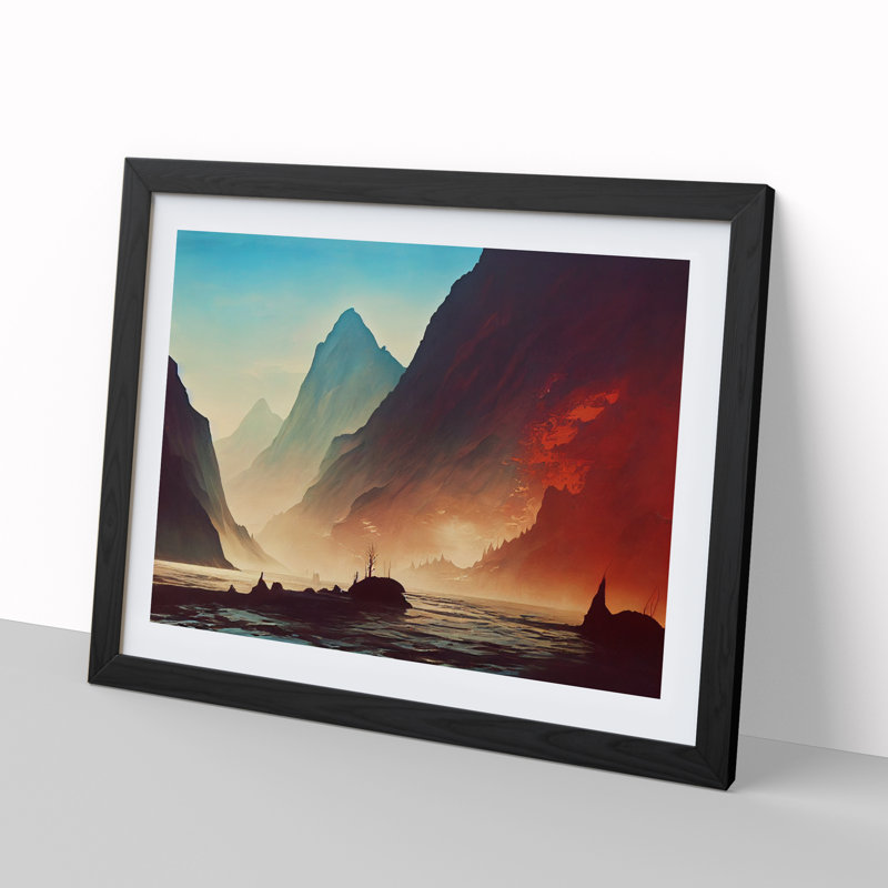 Mountain River Vol.2 - Framed Print, Black Framed, 46cm H x 64cm W x 2cm D