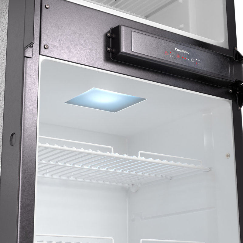 Réfrigérateur-congélateur conservateur en acier inoxydable 12V / DC 10cf pour 2 portes