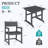 5-Piece HDPE Outdoor Patio Dining Set-524452716