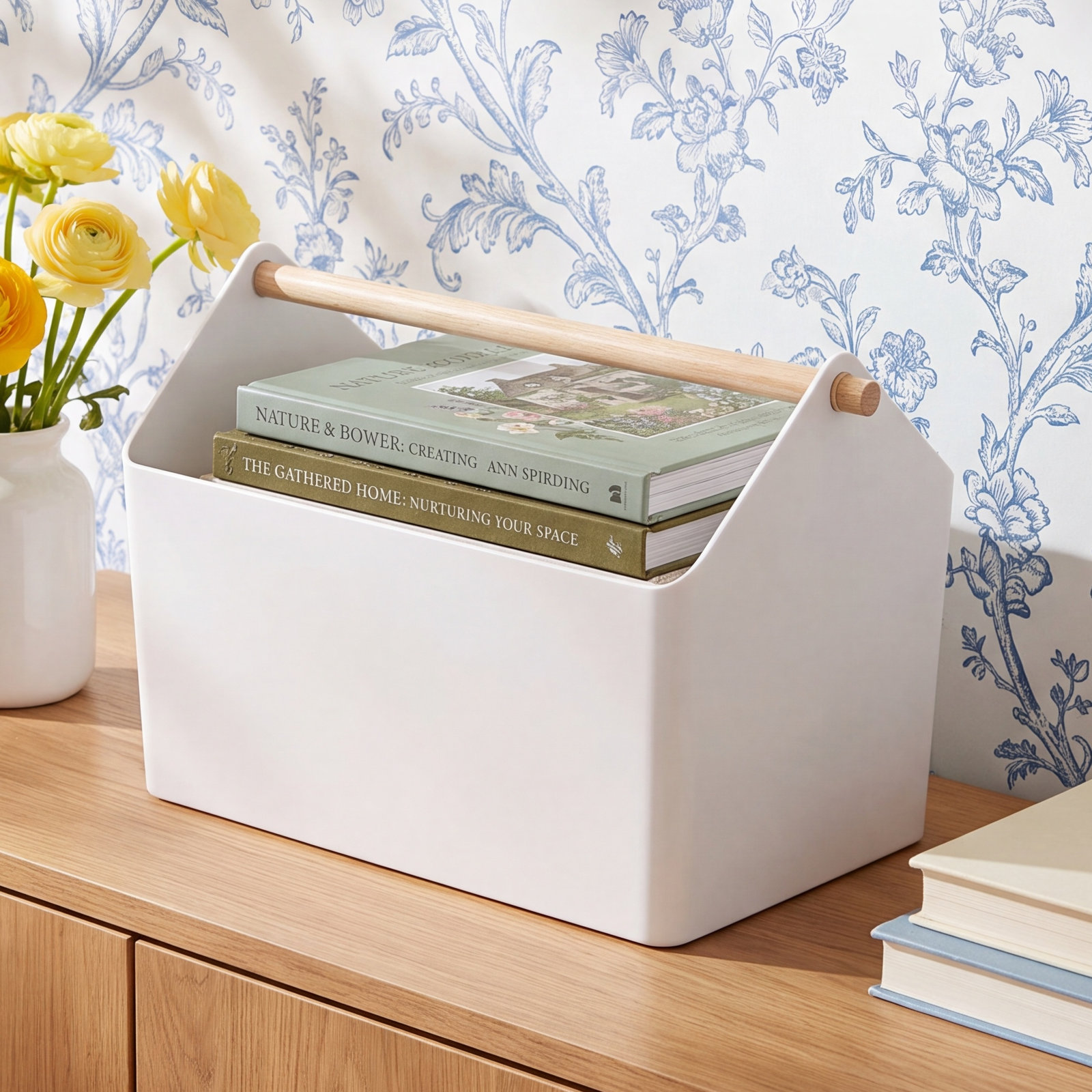 Storage Organizer Bin, White