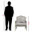 Domingo Upholstered Armchair in Neutral Gray-Beige Linen, 37.25'' H X 29.25'' W X 29'' D