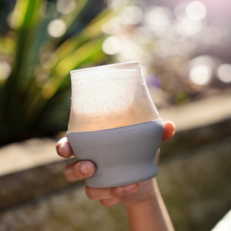 Ensemble de 2 gobelets rafraîchissants en verre gris