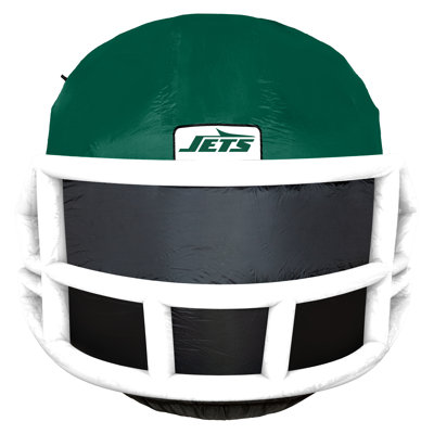 Sporticulture NFL New York Jets 4ft Inflatable Helmet with LED Lights & Built-in Blower - Merchandise Decor Ideal for Lawn, Front Yard, and Backyard Party Decoration