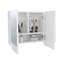 Armoire à pharmacie à miroir avec tablettes intérieures, solution de rangement et organisateur de salle de bain moderne, blanc