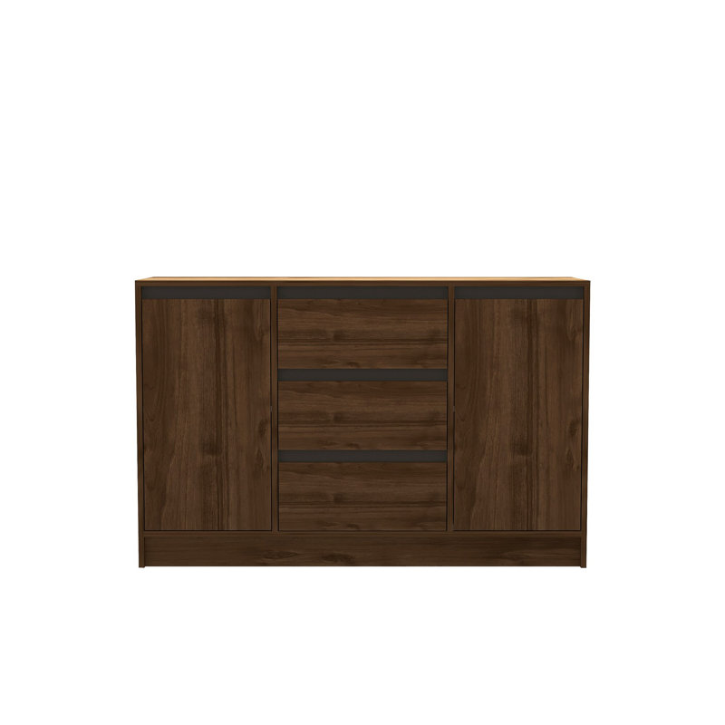 Puqa Design 90cm Console Table, Walnut/Anthracite