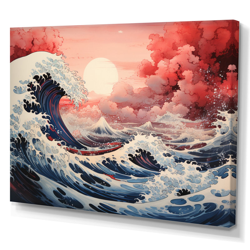 «Master Wave The Great Wave Of Kanagawa II», reproduction d'art sur toile, H 24 po x l 32 po x P 1 po, Toile tendue