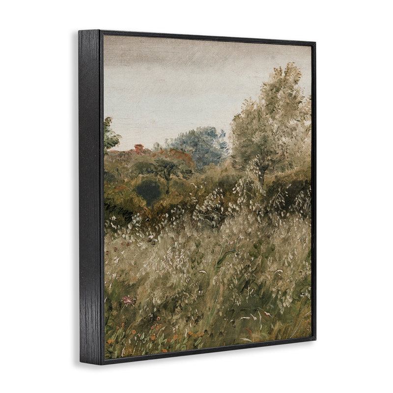 Thicket in Countryside, estampe numérique encadrée, design par Lettré et doublé, H 14 po x l 11 po