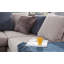 Modèle 1AB55176E76C49A1A3BDCEAC38786EDF Canapé modulaire en chenille ivoire avec 2 coussins décoratifs