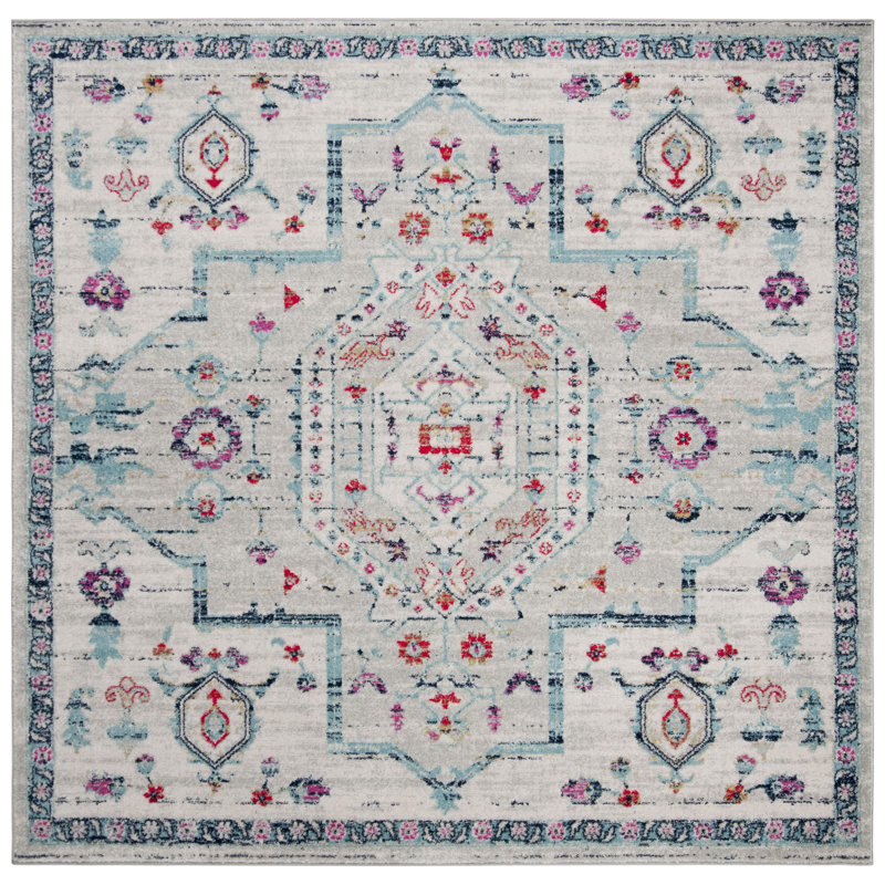 Arnoldsville Oriental Hand Woven Area Rug, Square 201 cm