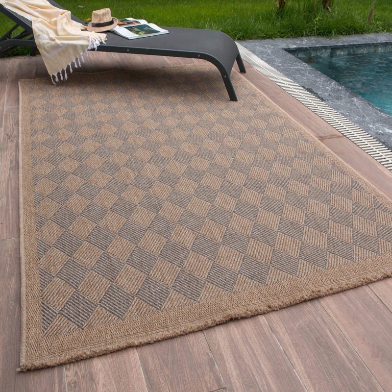 Nature Collection Argyle Indoor / Outdoor Area Rug, Rectangle 240 x 340 cm