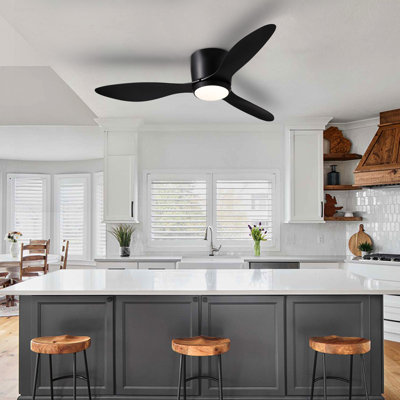 Jamarreon Low Profile LED Ceiling Fan with Remote & Wall Control