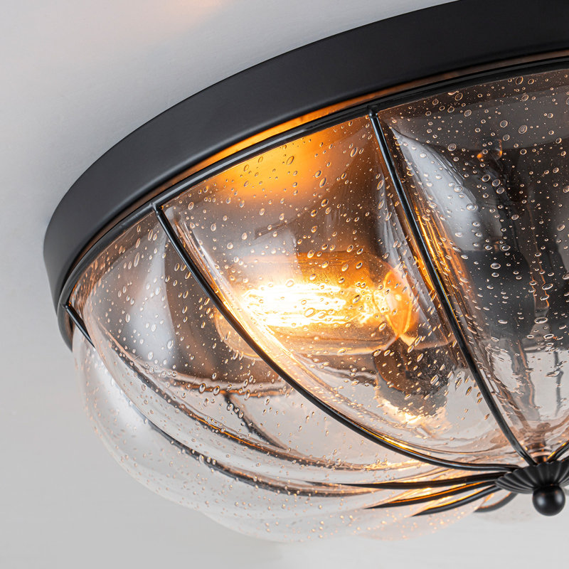 Plafonnier encastré en verre 3 lumières