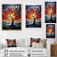 Baobab africain aux couleurs de l'arc-en-ciel - Art mural sur toile, arbre baobab-97170048-97170053
