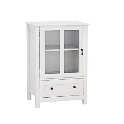 Buffet avec portes vitrées simples