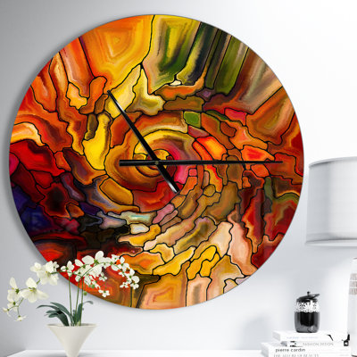 Illusions of Stained Glass - Modern wall clock
