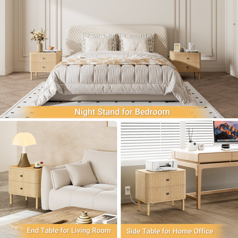 Tables de chevet 24 po Seyla, Beige, Individuel
