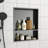 21" X 17" Stainless Steel Shower Niche Double Shelf, Gunmetal Black-808497188