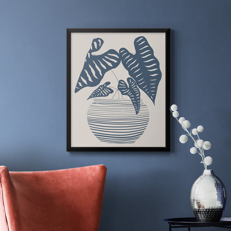 Câblé en toile monochrome de qualité supérieure I - prêt à être accroché, Noir, H 20 po x l 16 po