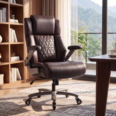 Grande et haute chaise de bureau de 700 lb avec support lombaire réglable, bras à bascule 3D, base en métal robuste et roues