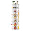 Étagère à chaussures rotative 360, armoire de rangement pour 7 chambres à coucher, grande capacité de rangement, hauteur intérieure de 21 cm, tablettes, installation rapide, support non durable, chambre à coucher, capacité, blanc, panneaux, stable et