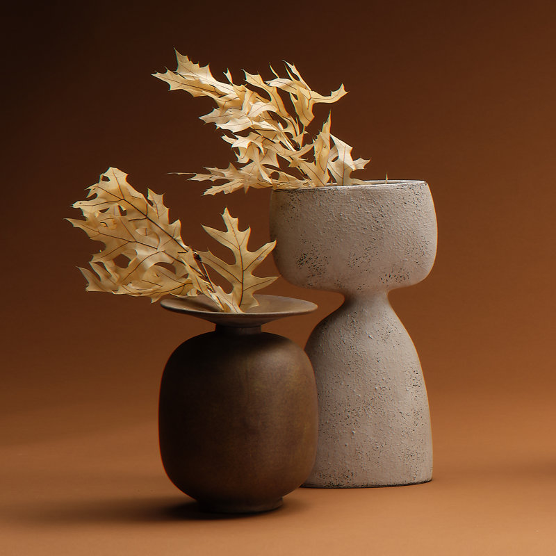 Highland Handmade Ceramic Table Vase, Brown