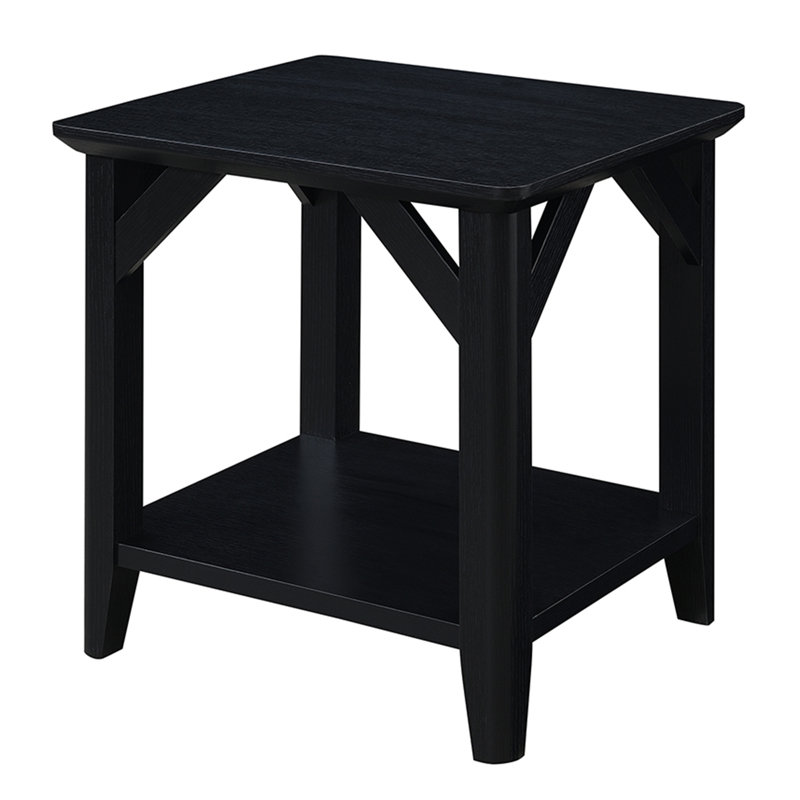 Table de bout avec rangement Keffer, Noir