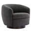 Fauteuil demi-tonneau pivotant rembourré Marcy-101378036