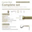 Tringle à rideau 1 pouce Keneil avec embouts en aluminium, tringle à draperies télescopique robuste et résidentielle pour usage résidentiel et commercial (ensemble de 2)-641639231-641639224
